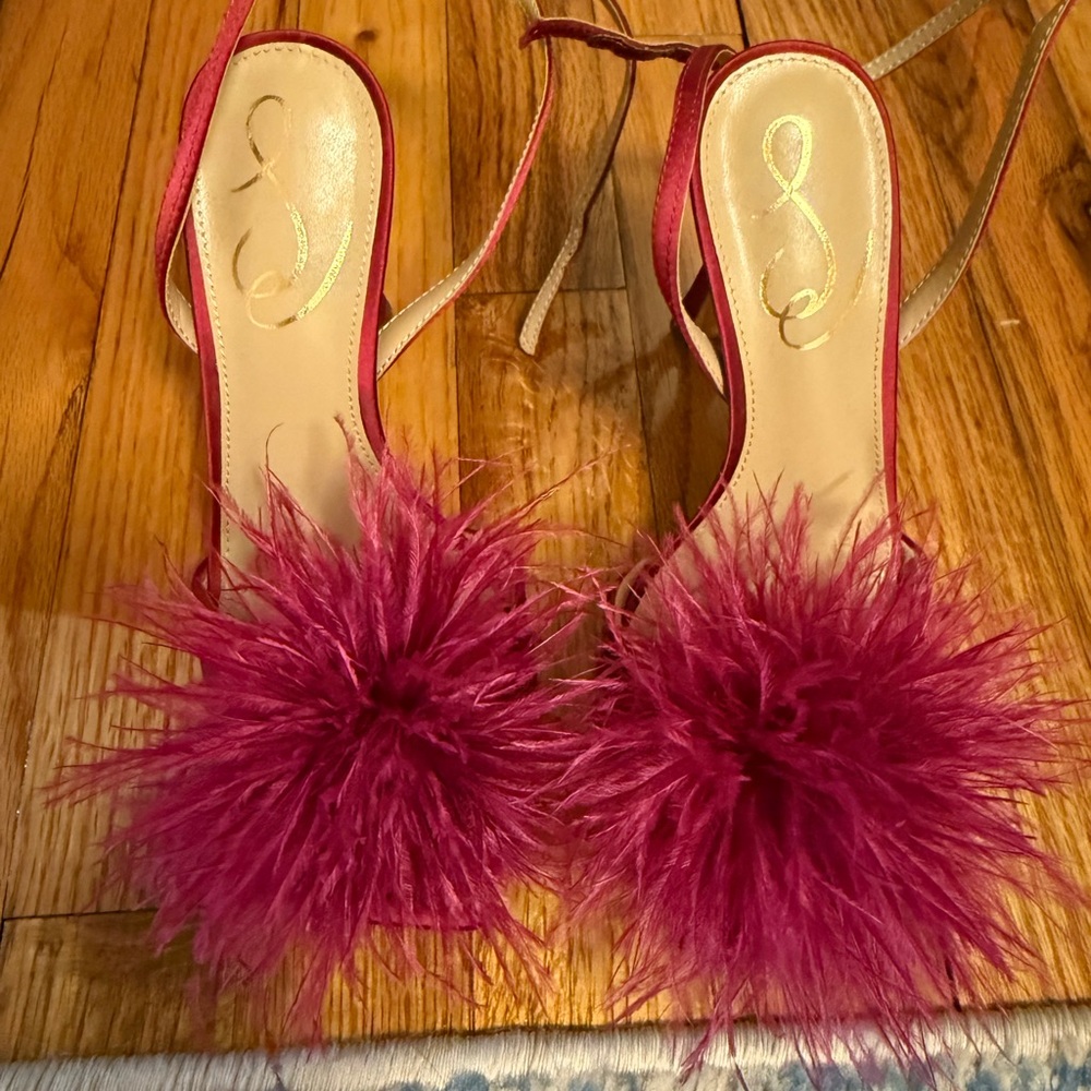 Sam Edelman Pink Heels with Feather top